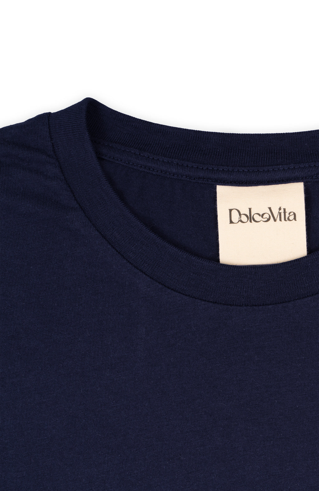 T-shirt Dolce Vita French Navy avec étiquette en cotton naturel