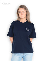 T-shirt Dolce Vita French Navy coupe relaxed unisexe en coton bio 155 GSM