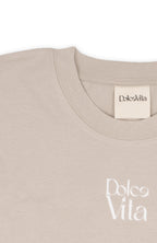 Etiquette en cotton du T-shirt Dolce Vita sable