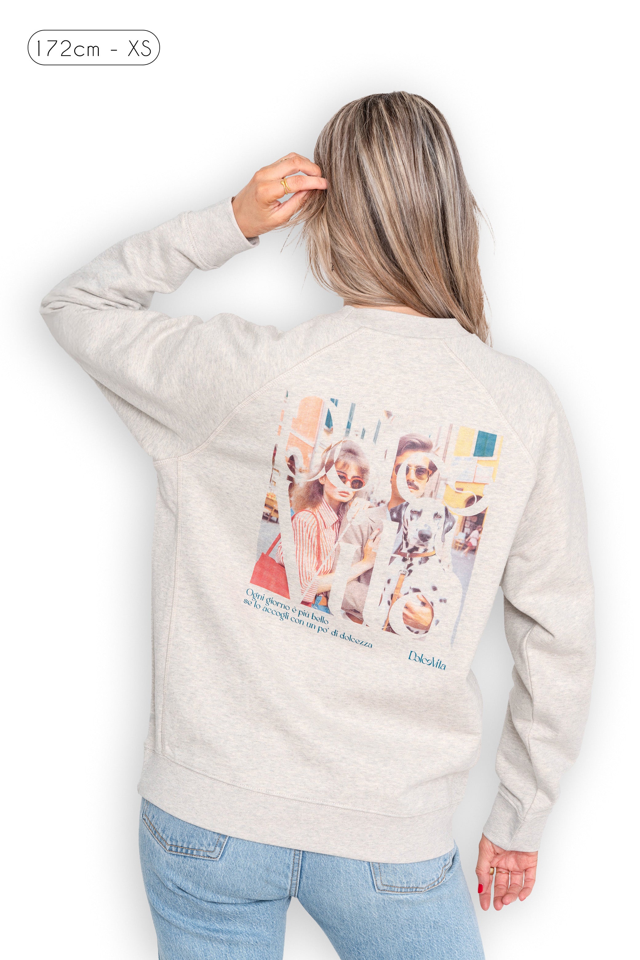 Sweatshirt Ogni Giorno vue arrière lifestyle - coupe relaxed unisexe en coton bio 400 GSM