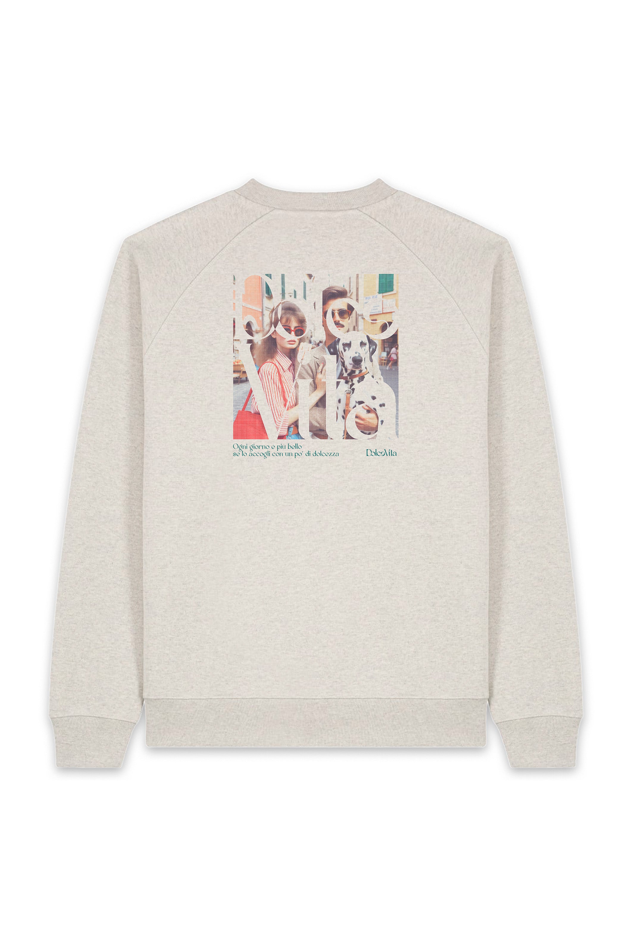 Mockup arrière du sweatshirt Ogni Giorno - Collection Dolce Vita