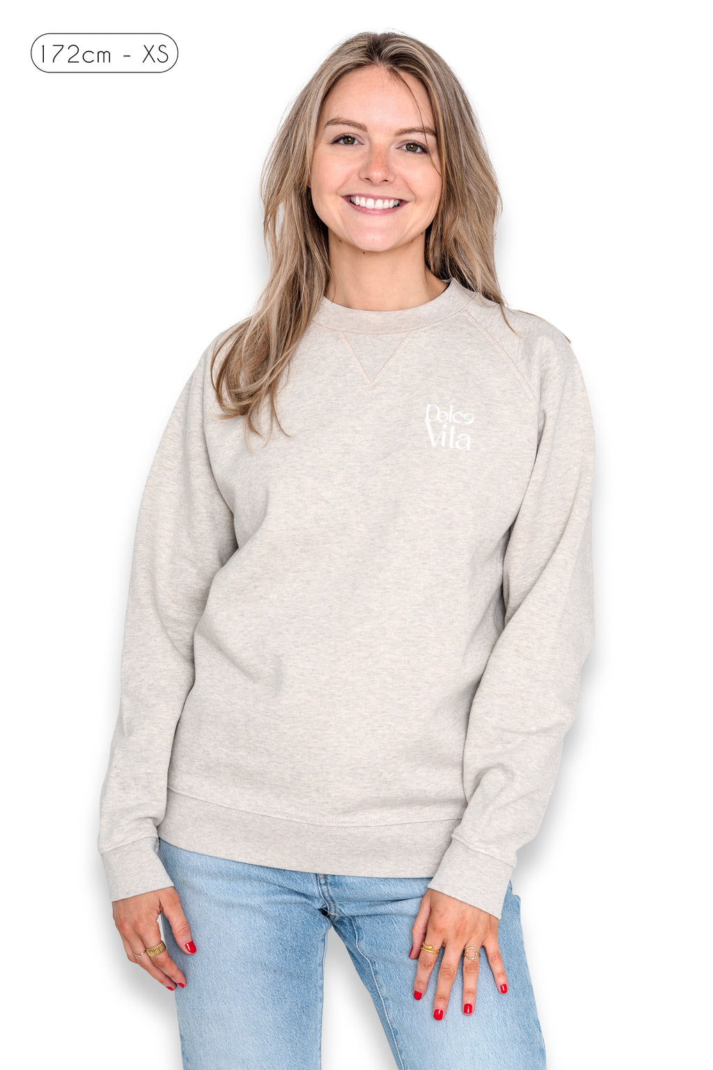 Sweatshirt Ogni Giorno vue avant lifestyle - molleton brossé premium gris chiné